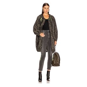 SMYTHE Leapord & Neon Anorak Jacket